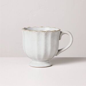 12oz Scalloped Edge Ceramic Mug with Foot - Hearth & Hand™ with Magnolia
